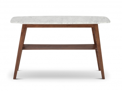 Natural Italian Carrara White Console Table