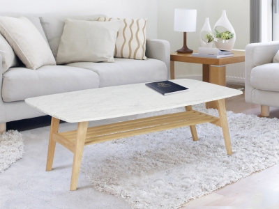 Natural Italian Carrara White  Coffee Table