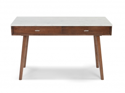 Natural Italian Carrara White Writing Desk