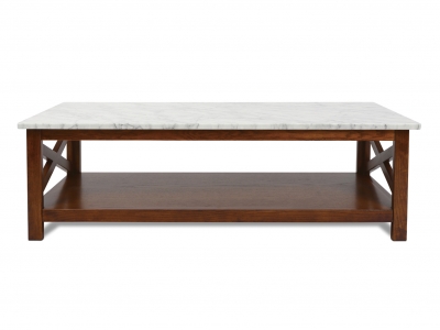 Natural Italian Carrara White Coffee Table