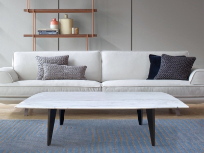 Natural Italian Carrara White Coffee Table
