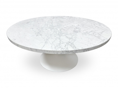 Natural Italian Carrara White Dining Table Weight reduction