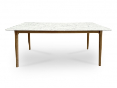 Natural Italian Carrara White Dining Table