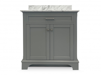 Natural Italian Carrara White Marble Bathroom Vanity