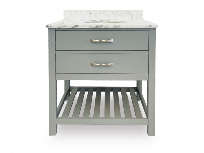 Natural Italian Carrara White Bathroom Vanity