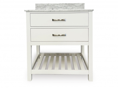 Natural Italian Carrara White Bathroom Vanity