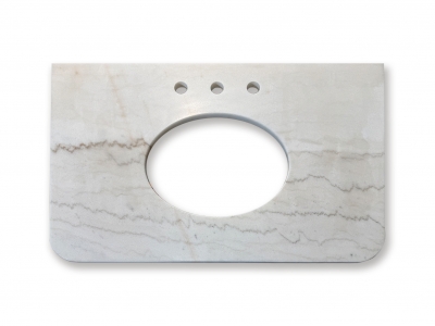 Natural Guangxi White Marble Bathroom Vanity Top